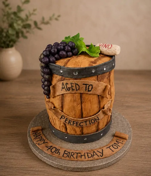 Age to perfection wine barrel