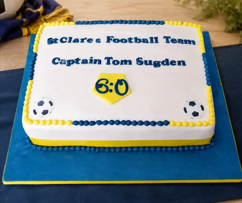 St Clare's Football Team - Corporate cake