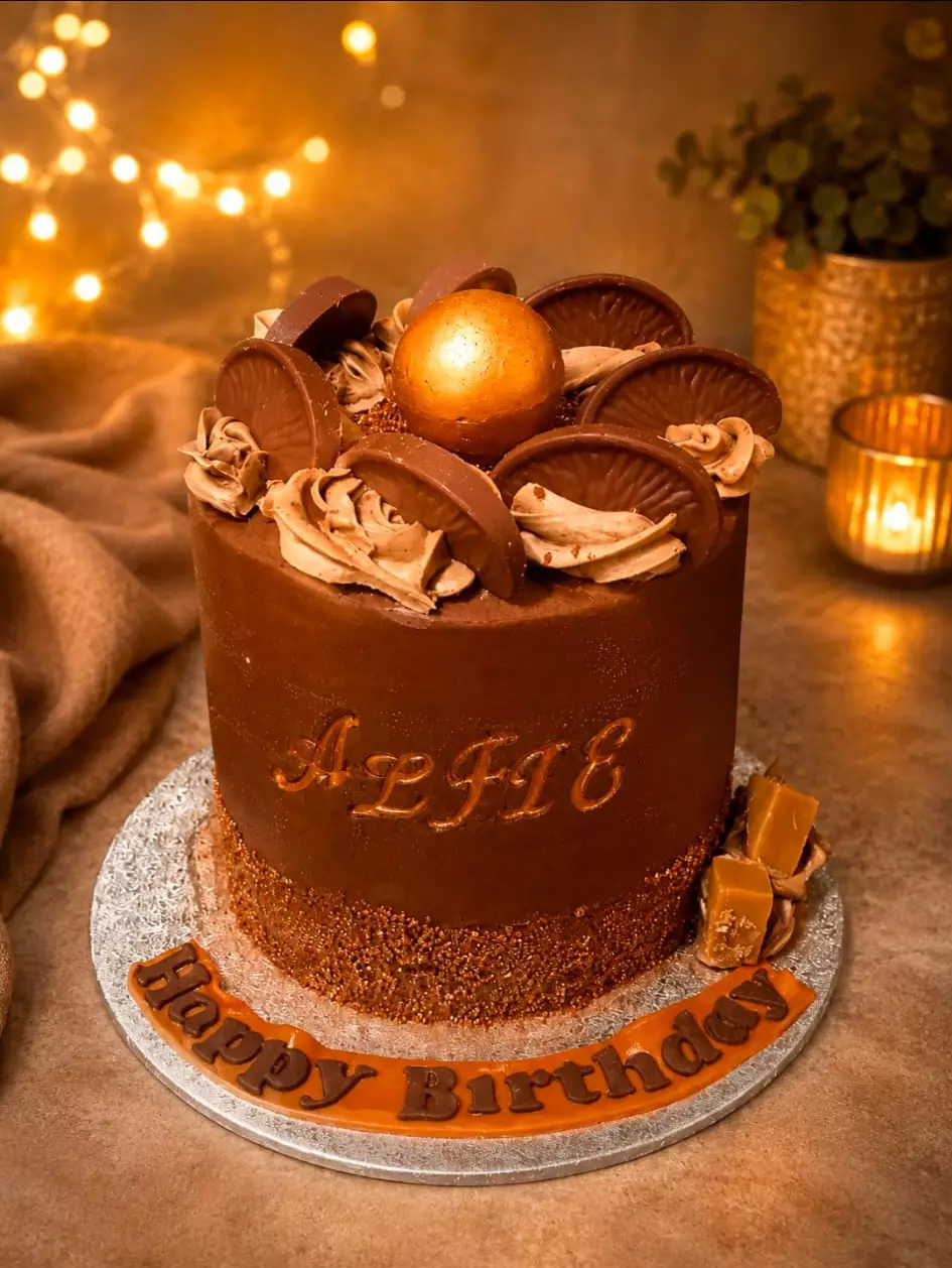 Golden Indulgence - - Chocolate cake