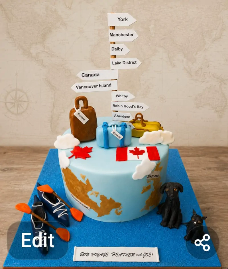 Around the World Adventure Cake