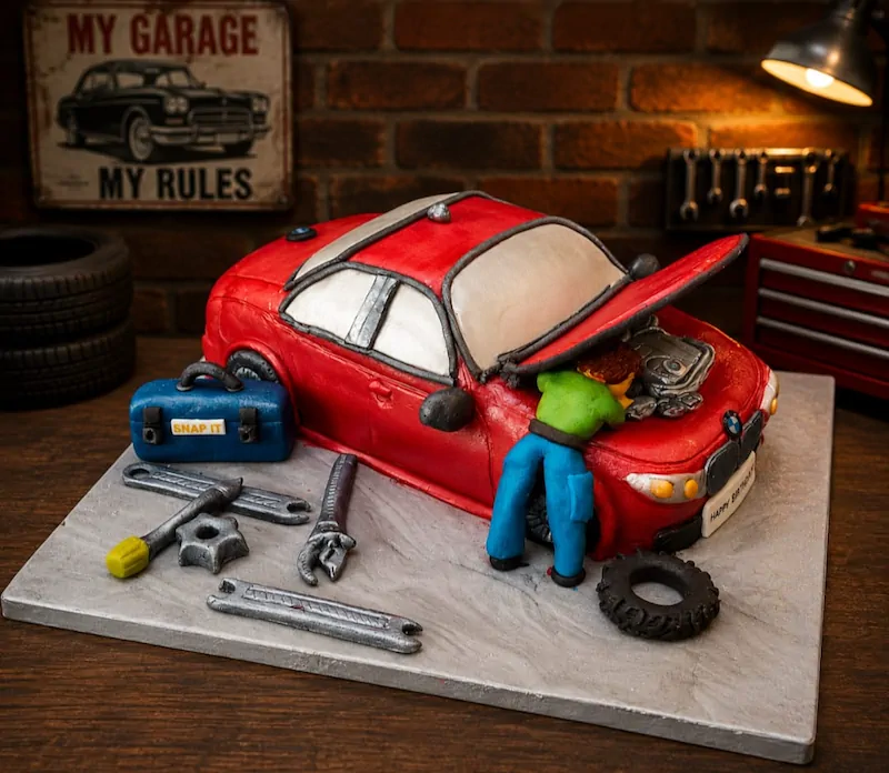 Automotive Workshop Cake