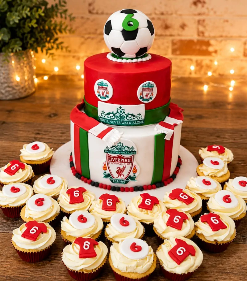 Football Club Celebration cake & cupcakes