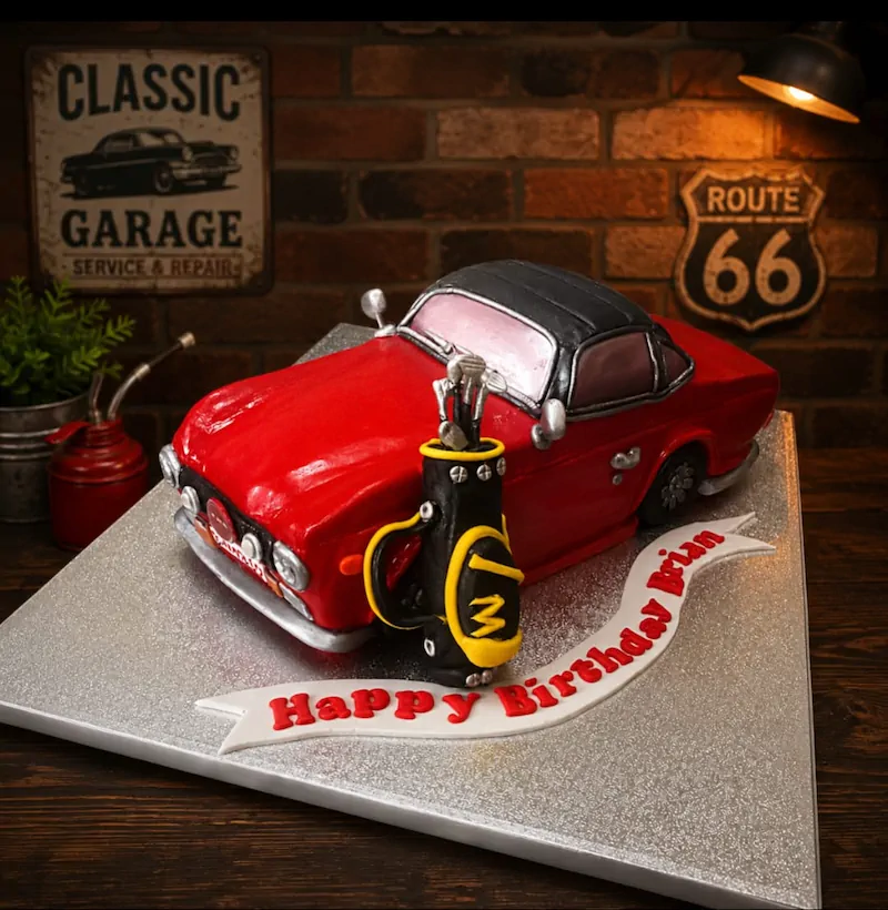 Vintage Motoring Cake