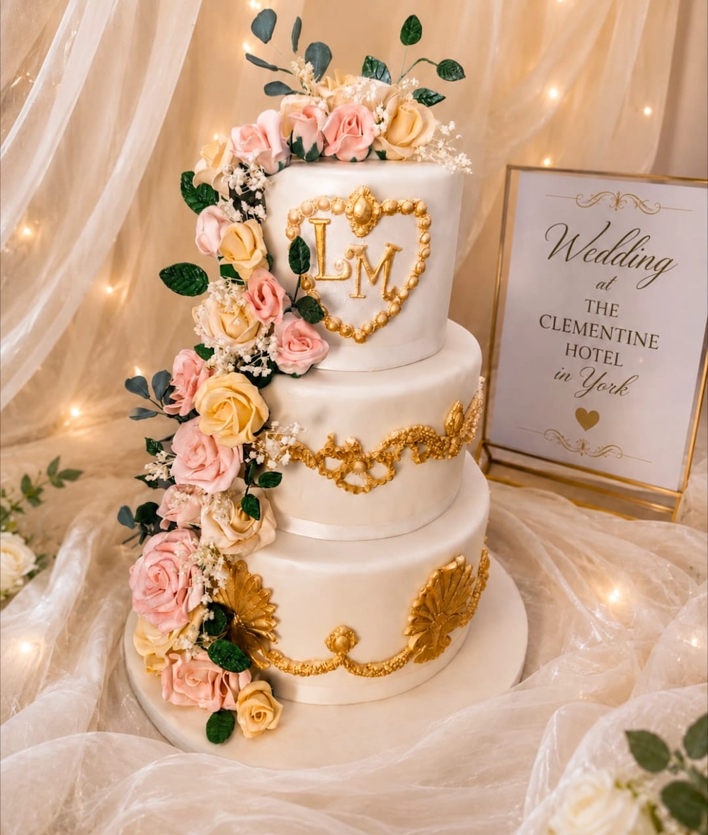 The Clementine Romance Wedding Cake